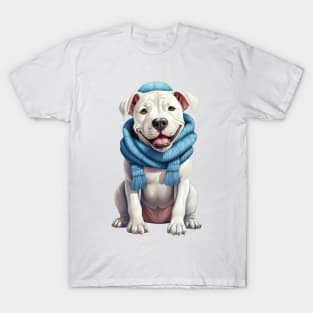 Winter Dogo Argentino Dog T-Shirt